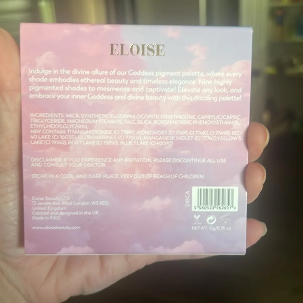 Eloise Goddess Eyeshadow Palette Bright Shimmer Blue Pink Teal NIB